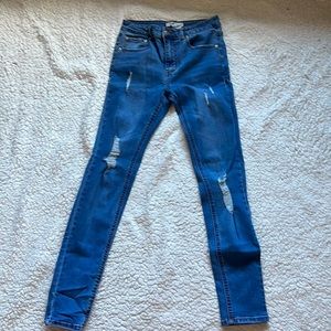 Blue rip jeans Size 26 waist 14in hips 16in
